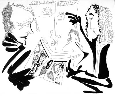 Allen with Kesey Drawing